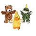 Kong Low Stuffing with Squeaker Dog Toy Size:XSmall Type:3 animals