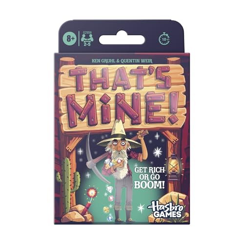 Hasbro That’s Mine! Card Game | Ages 8 and Up | 2 to 5 Players | 20 Mins. | Fast and Easy Family Games for Kids, Teens, and Adults