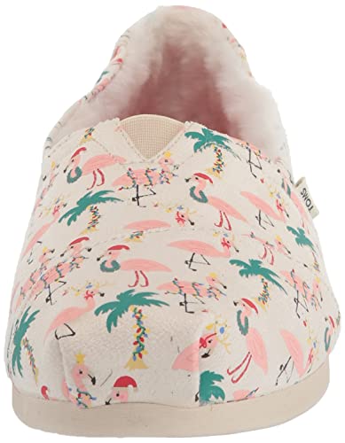 Image of TOMS Womens Alpargata Loafer Flat, Natural Holiday Flamingo, 7.5 US