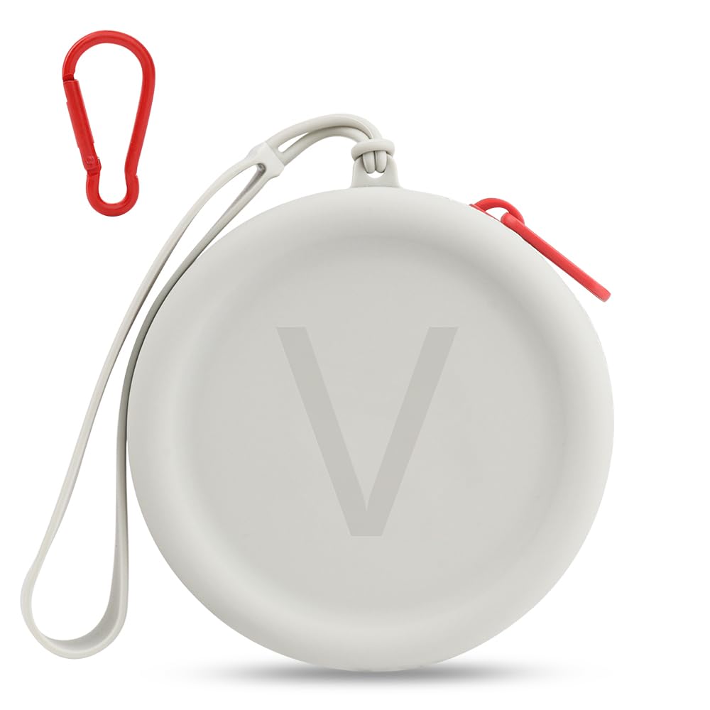 WALLFID Silicone Dog Treat Pouch Bag,Portable and Waterproof with Customizable Alphabet Print,Ideal for Dog and Cat Snacks on Walks,Pocket Size,Easy