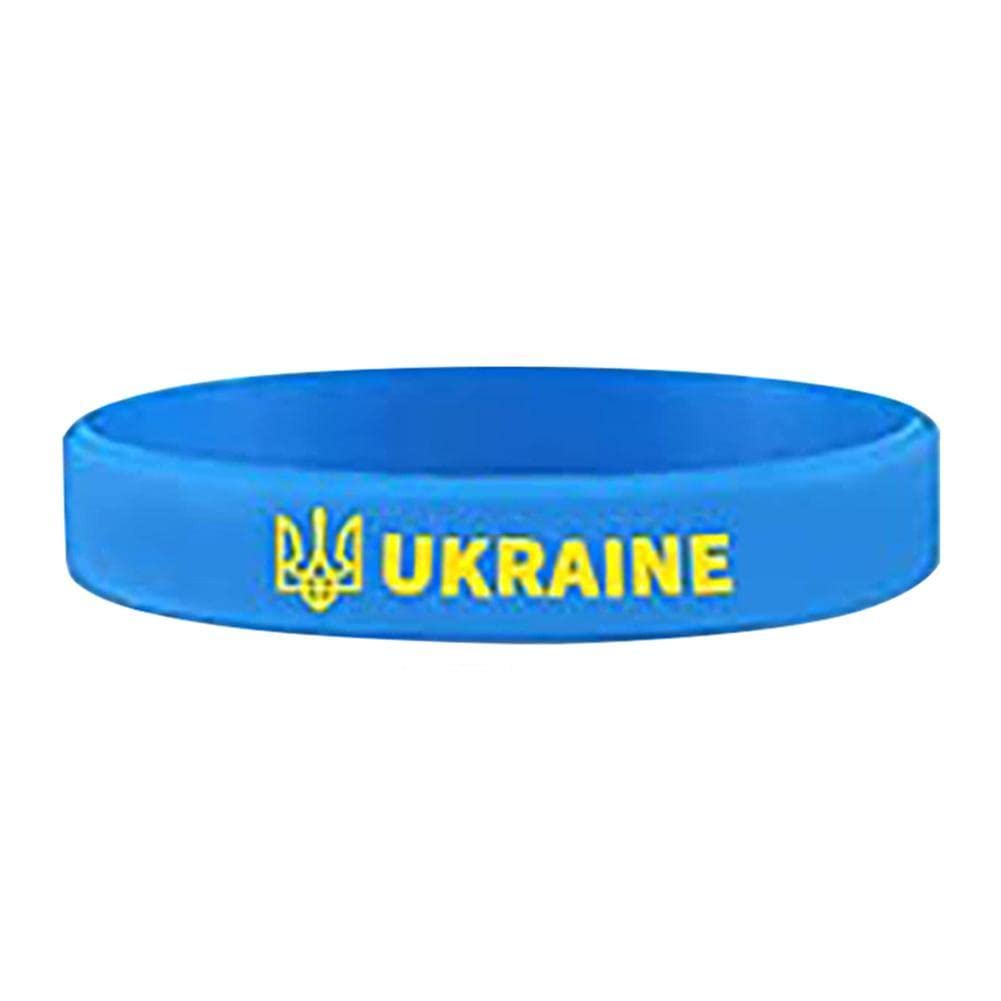 TTYU1PCS Ukraine Flag Bracelet Ukraine Patriotic Gift Ukrainian Rubber Wristband Ukrainian Gifts Fan Souvenirs Unisex
