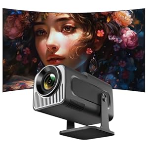 Mini Beamer Unterstützt 4K 1080P, Smart Projektor Tragbarer mit WiFi 6 und Bluetooth 5.0,Tragbarer Projektor Heimkino Outdoor mit Auto Trapezkorrektur Kompatibel mit HDMI/Android/iOS/PC/TV Stick