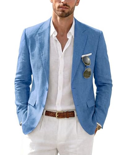 MrSure Men&rsquo;s Linen Blazer Casual Sport Coat