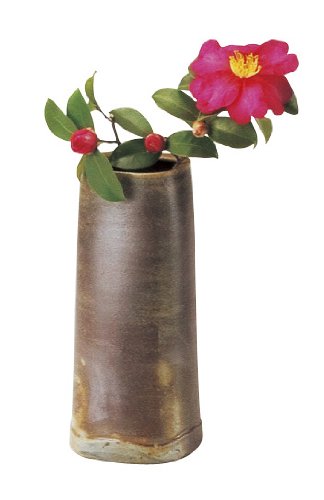 Amazon.co.jp: 夢幻工房 桟切焼 四方花入 【花瓶・花器 備前焼