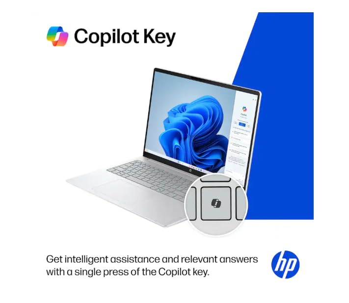 Image of HP OmniBook 3 Touchscreen Business Laptop Computer, 16 inch WUXGA IPS Display, Windows 11 Pro, 512GB PCIe SSD, 8GB RAM LPDDR5, AMD Ryzen 5 40 Processor, Numeric Keypad, PLUSERA 8-in-1 Hub, Glacier Silver