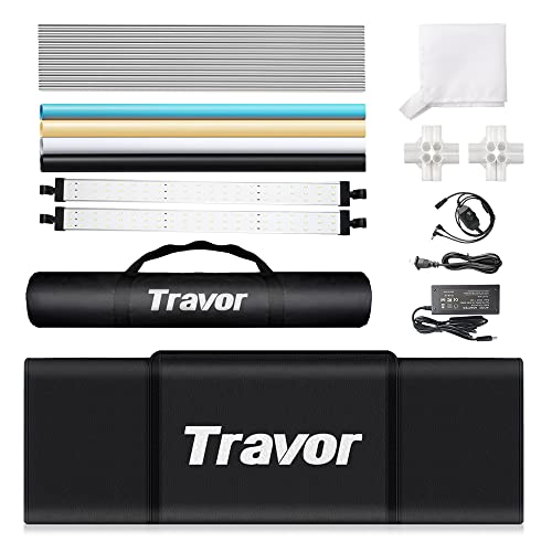 Photo Box, Travor Photo Studio Light Box 35"/90Cm Adjustable Brightness Shooting Tent Table Top Photography Lighting Kit With 126 Led Lights 4 Backdrops (Brightness 15000Lm, Cri95+) #TOP6