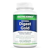 Enzyme Science Digest Gold, 240 Capsules - Maximum Strength Vegan Enzyme Supplement for Better Digestion with Amylase, Lipase and Protease