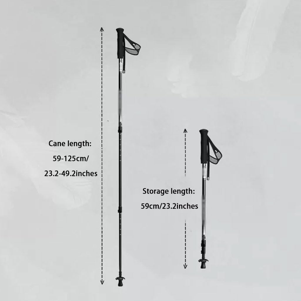 Lot De 2 Bâtons De Randonnée Pratiques, Bâtons De Marche Nordique Rétractables Et Portables, avec Système De Verrouillage À Bascule, pour La Randonnée, Les Voyages Et Le Camping