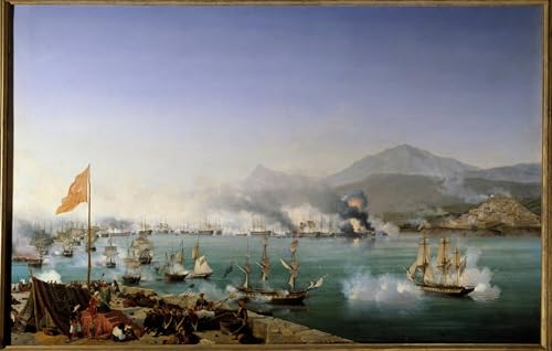 Imagen de Lienzo de la batalla de Navarin para decorar el salón y transformar tu estudio de lectura