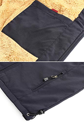 Spanye Men Outdoor Padded Puffer Vest Thick Warm Multi-Pocket Photography Fishing Jacket Dark Blue-M #TOP4