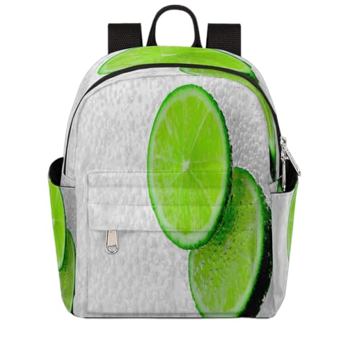Mini zaino arancione lime per donne ragazze adolescenti, arancione piccolo zaino alla moda, borsa casual leggera, Olivastro, 8.26(L) X 4.72(W) X 9.84(H) inch