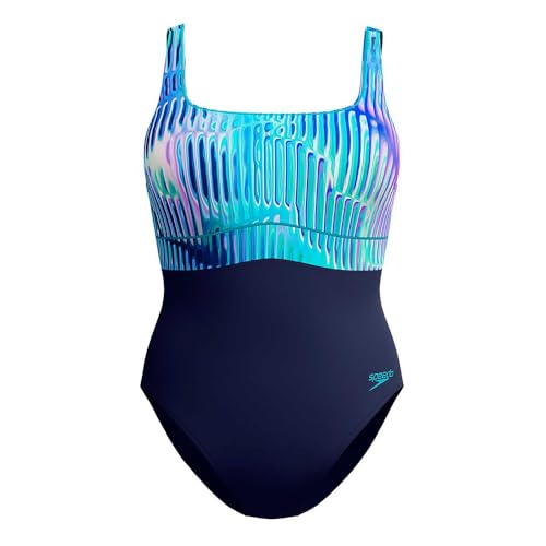 Speedo Damen Formgebender Countour Eclipse Badeanzug mit Print | Shapewear | Strand- und Urlaubsbademode Schwimmbekleidu...