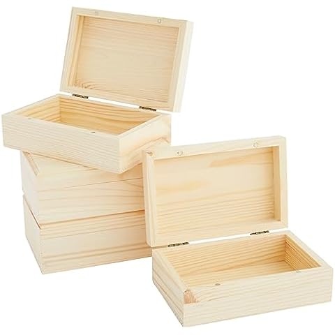 Customisable Pinewood Craft Boxes with Magnetic Lid Cover