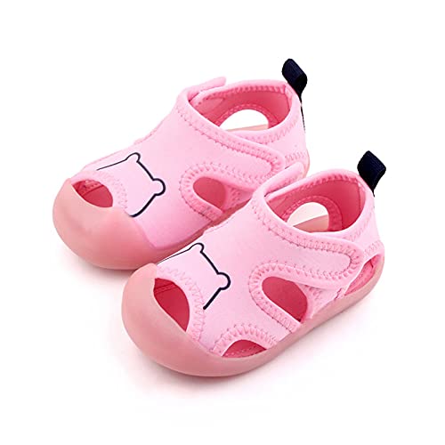Infant Baby Girls Boys Toddler Summer Shoes Sandals Premium Soft Anti-Slip Rubber Sole Sneaker (Pink, 7 M Toddler)3