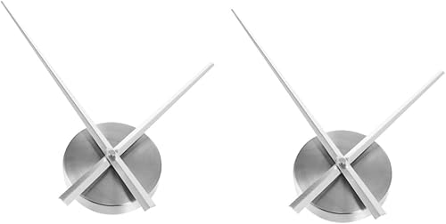 Uonlytech 2 piezas de movimiento del reloj de pared grande reloj manos silencio manos placa DIY
