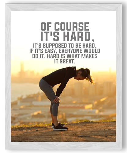 "Of Course It's Hard"-Motivational Wall Art Print - Inspirational Quote