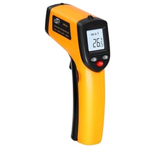Aiuphing Thermometer, contactloze digitale infraroodthermometer voor koken, barbecue, vriezer, industrie, met achtergrondverlichting -50 ~ 400 °C, niet voor mensen, zonder batterijen