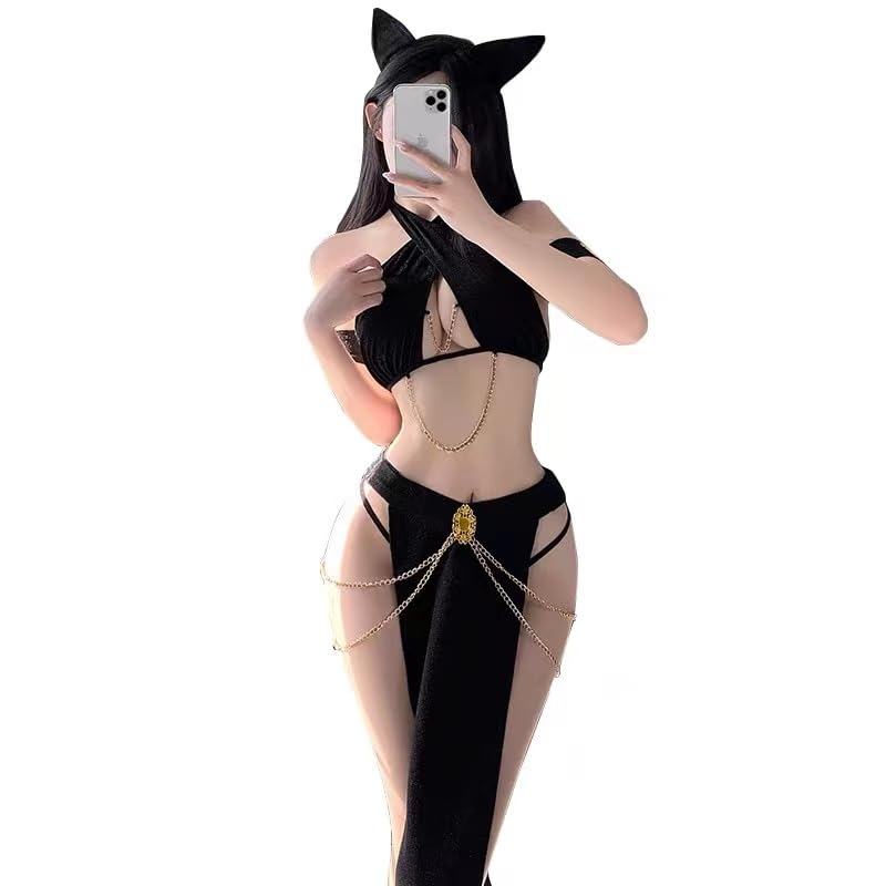 Chinese cheongsam dance underwear Sexy Cosplay Lingerie Halloween Cat Egyptian Cleopatra Costume