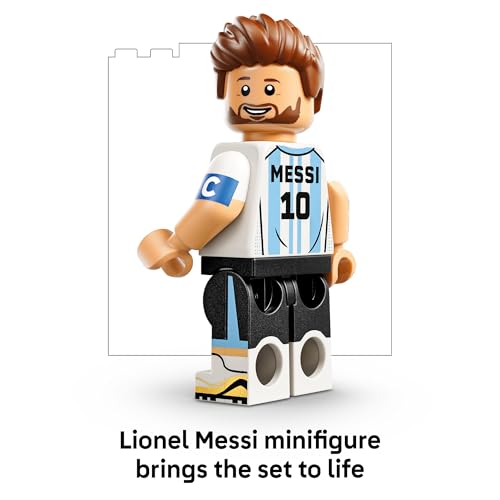 LEGO Editions Lionel Messi – Soccer Highlights 43011 | Building Toys for Boys & Girls, Ages 10+, Collectible Soccer Set w/ Plaque, Bedroom Decor, 500 Pieces, Gift for Fans - image 5