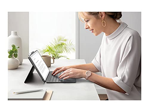 Logitech Combo Touch pour iPad (7e, 8e et 9e générations), Étui avec pavé tactile de précision, Clavier Allemand QWERTZ - Noir