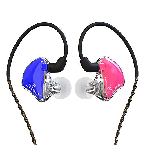 in-Ear Monitors, BASN Bmaster Triple Driver HiFi Stereo Noise-Isolating with Enhanced Bass for Musicians Stage/Audio Recording (PRO Sapphire/Rose)