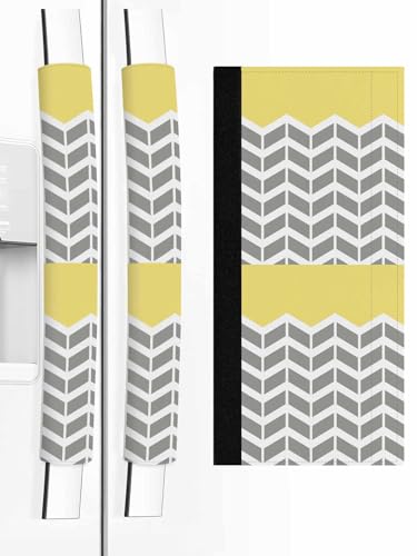 IDOWMAT Refrigerator Door Handle Covers Set of 2, Abstract Geometric