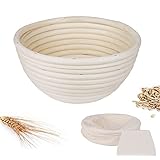 🌾【Regalo perfecto】La cesta de prueba de pan de banneton de Mitening viene con un exquisito embalaje y un vídeo para hacer pan. Este es el regalo perfecto para los amantes de la repostería para hacer pan casero saludable y delicioso. Las amas de casa pueden hacer comida deliciosa para sus hijos, lo que traerá más diversión a la familia.