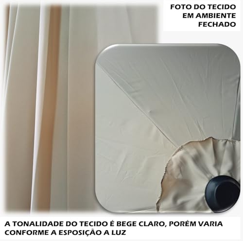Ombrelone Guarda Sol 3m Grande Com Manivela Articulado Jardim Piscina Maresias Bege - AMZ