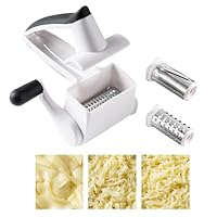 Matériau robuste : notre râpe à fromage rotative est fabriquée en acier inoxydable de qualité supérieure et en matériaux ABS et se caractérise par une durabilité et une résistance à l'usure stables, ce qui permet de râper le fromage sans effort à cha...