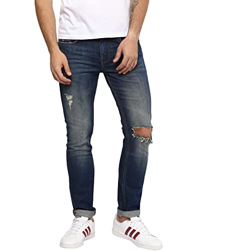 Image of Being Human Blue Slim Fit Denims for Men Clothing