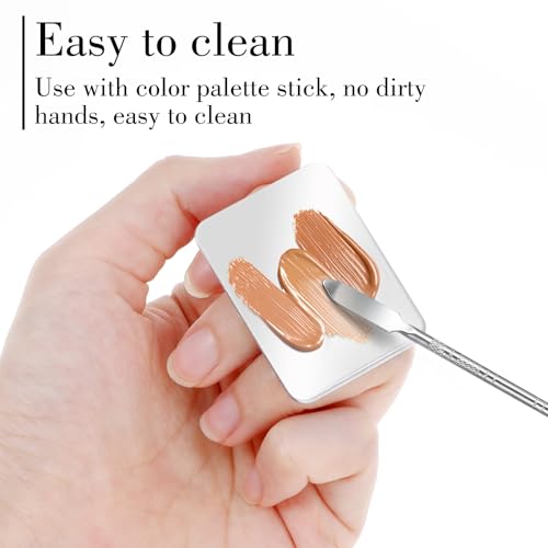 Make up Palette, Edelstahl-Kosmetik Make Up Mischpalette, Professionelle Makeup Mischpalette für Make-up Nail Art, Make-up Künstler Werkzeug zum Mischen von Foundation Nailart