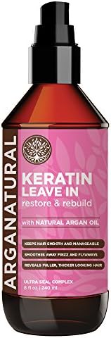Arganatural Keratin Strong and Smooth Leave-In Spray with Natural Argan Oil 8oz / 240ml
