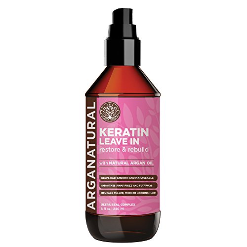Arganatural Keratin Strong and Smooth Leave-In Spray with Natural Argan Oil 8oz / 240ml