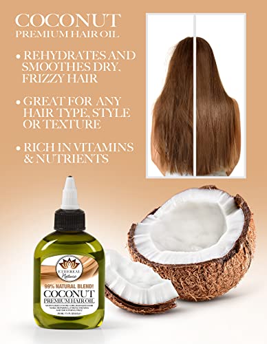 Ethereal Nature 99% Natural Hair Oil Blend Coconut 7.10 Fl Oz, Clear #TOP5