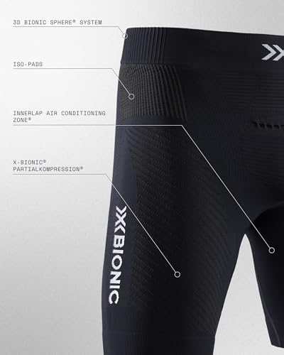 X-Bionic Invent 4.0 Run Speed Women Shorts Femme Opal Black/Arctic White FR : L (Taille Fabricant : L) – vue 5