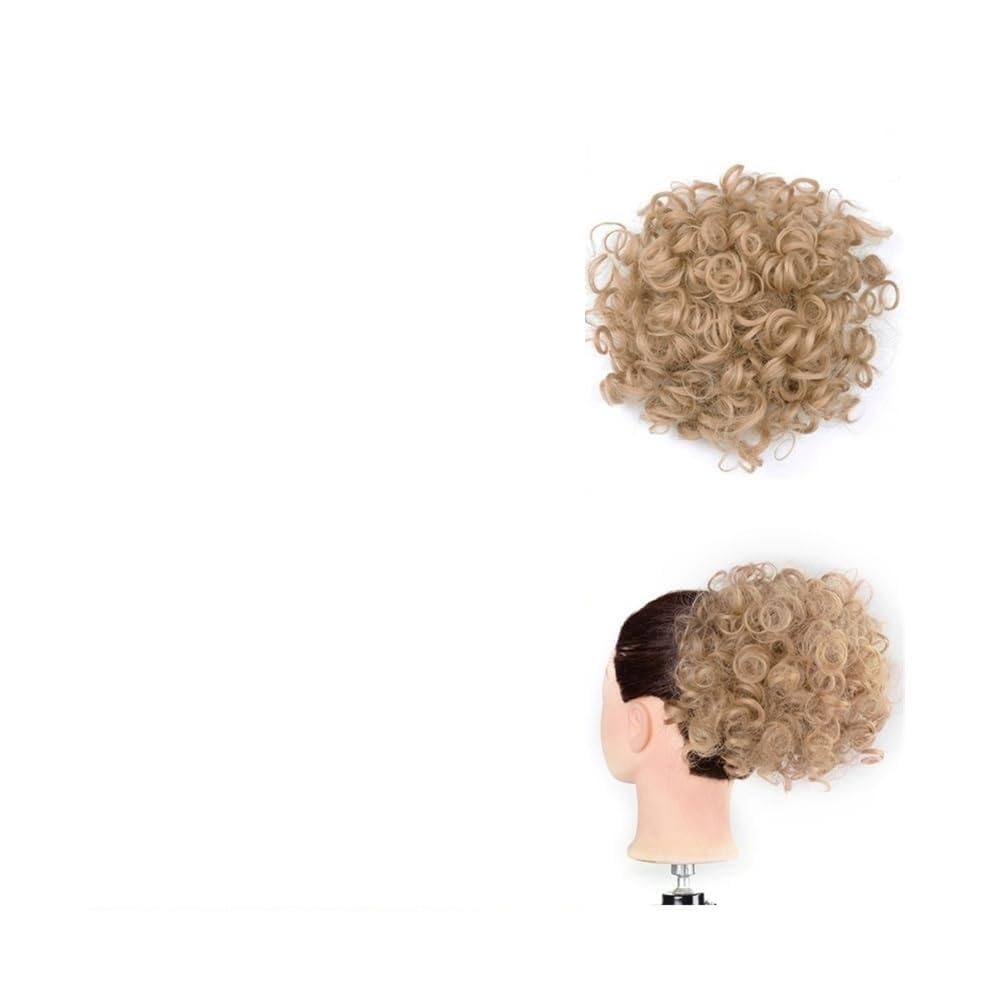 Hair Bun Afro Puff Kinky Curly Bun Hair Synthetic Drawstring Ponytail Clip In Short Extensions Hairpieces Scrunchies(18 22)