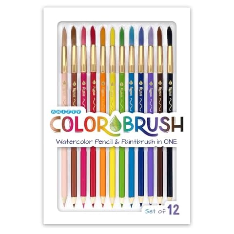 SNIFTY Colorbrush Watercolor Pencil and Paintbrush in One, Set of 12, Children, School Cover