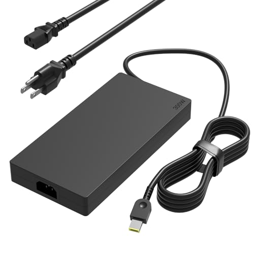 PowerPortnerLink New Slim 300W AC Adapter Compatible with Lenovo Legion Pro 7 5 5i 7i 9i Legion 5 7 S7 5P S7 Slim 7 5 Y920 Y740 Y730 Y545 Y540 R720 Y7000 R9000 Y9000 LOQ 17 Laptop Replacement Charger
