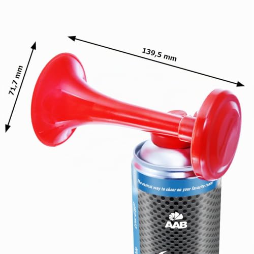 1x AAB Signal Horn 106 DB(A)- Jusqu'à 320 Bips, Gaz Ininflammable, Corne de Brume Supporter, DB Super, Corne Brume Gaz, Klaxon Air, Cornes de Brume, Party Corne Support'air – vue 3