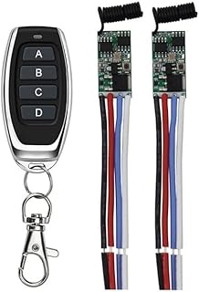 ABHU 433Mhz DC3.6 24V 1CH LED Lamp Controller Mini Receiver Mini Relay Wireless RF Remote Control Switch Power Transmitter| | - (Color: Photo Color)
