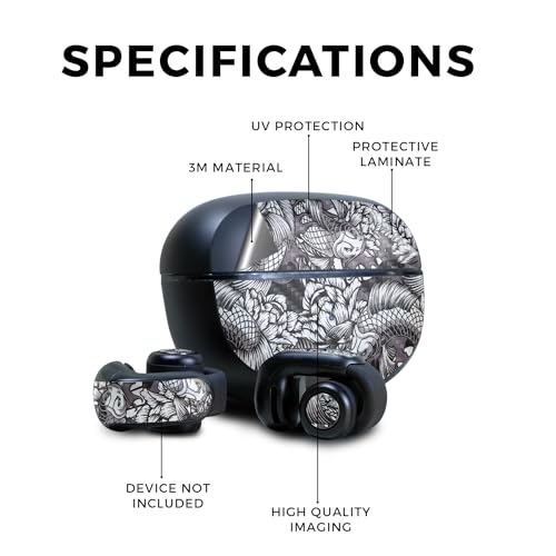 Image of Carbon Fiber Skin Compatible with Bose Ultra Open Earbuds - Angry Koi - Premium 3M Vinyl Protective Wrap Decal Cover - Easy to Apply | Crafted in The USA by MightySkins