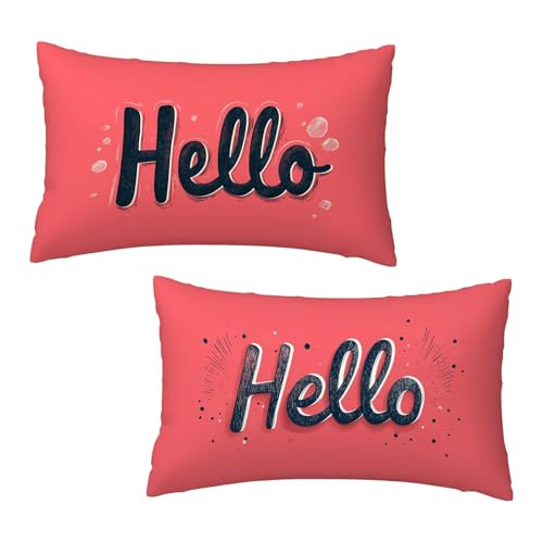Funda Cojin 40x60 cm Rosa Fundas Cojines Sofa Simple Juego de 2, Rectangular Terciopelo Fundas de Cojines con Cremallera Oculta Suave y Transpirables Sofa Decorativa Regalos para Mujer Home Decor N-7