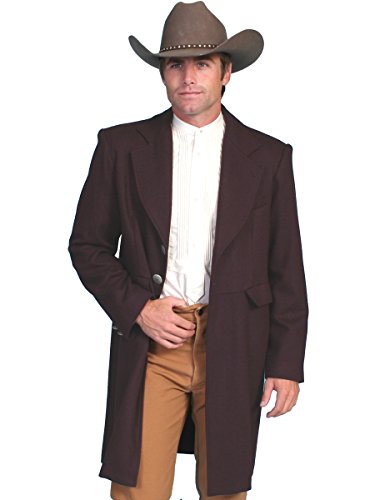 Scully Mens Wahmaker Original Three Pockets Frock Coat Burgundy 100% Wool