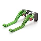 para Ro-yal Enf-ield 650 Interceptor CNC Aluminio Corto Largo Ajustable 3D Palancas de Embrague de Freno de Motocicleta Mango Accesorios HSBHSD (Color : Long Green)