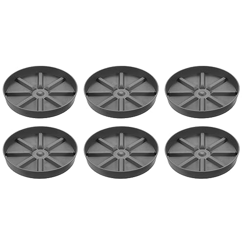 PATIKIL Plant Pot Saucers 10.5 Inch, 6 Pack Plastic Round Plant Pot Thicker Flower Drip Tray for Indoor Outdoor Gray