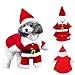 Cane di Babbo Natale Vestiti, Pet Costume Natalizio, Natale Cane Cosplay Outfit Babbo Natale Cucciolo Kitty Vestiti da Festa Gatto Capodanno Divertente Dress Up Feste per Animali Abiti (L)