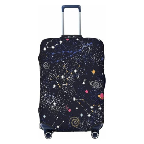 Constellation Star Clusters Galaxies Print Luggage Suitcase Covers Elastic Washable Luggage Protector Luggage Covers For Suitcase