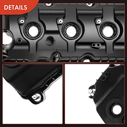 A-Premium Driver Side Engine Valve Cover With Gasket & Bolts Compatible With Ford F-150 Explorer Mustang Edge Flex Taurus Transit Lincoln Mks Mkt Mkx Mkz 3.5L 3.7L Naturally Aspirated Ti-Vct #TOP5