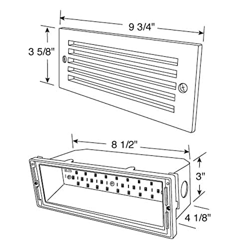 Elco Lighting Elst82W Led Brick Light With Grill Faceplate #TOP2