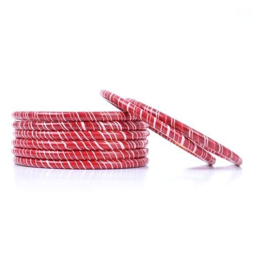 Image of Lac Bangle Set For Women and Girls | Jaipuri Lakh Lehariya Chudi Set | Rajasthani Traditional Chuda |Set of 8